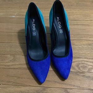 Suede heels ready to reposh